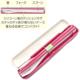 MIFFY and ROSE 抗菌洗碗機安全纖薄三件組粉紅色餐具  筷子 匙羹 义